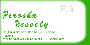 piroska wessely business card